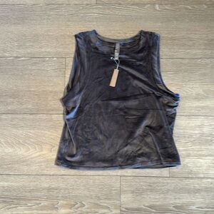 Skims Amethyst Velour Crewneck Tank NWT